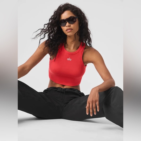 ALO Yoga Tops - ALO Yoga aspire tank in  Red hot summer